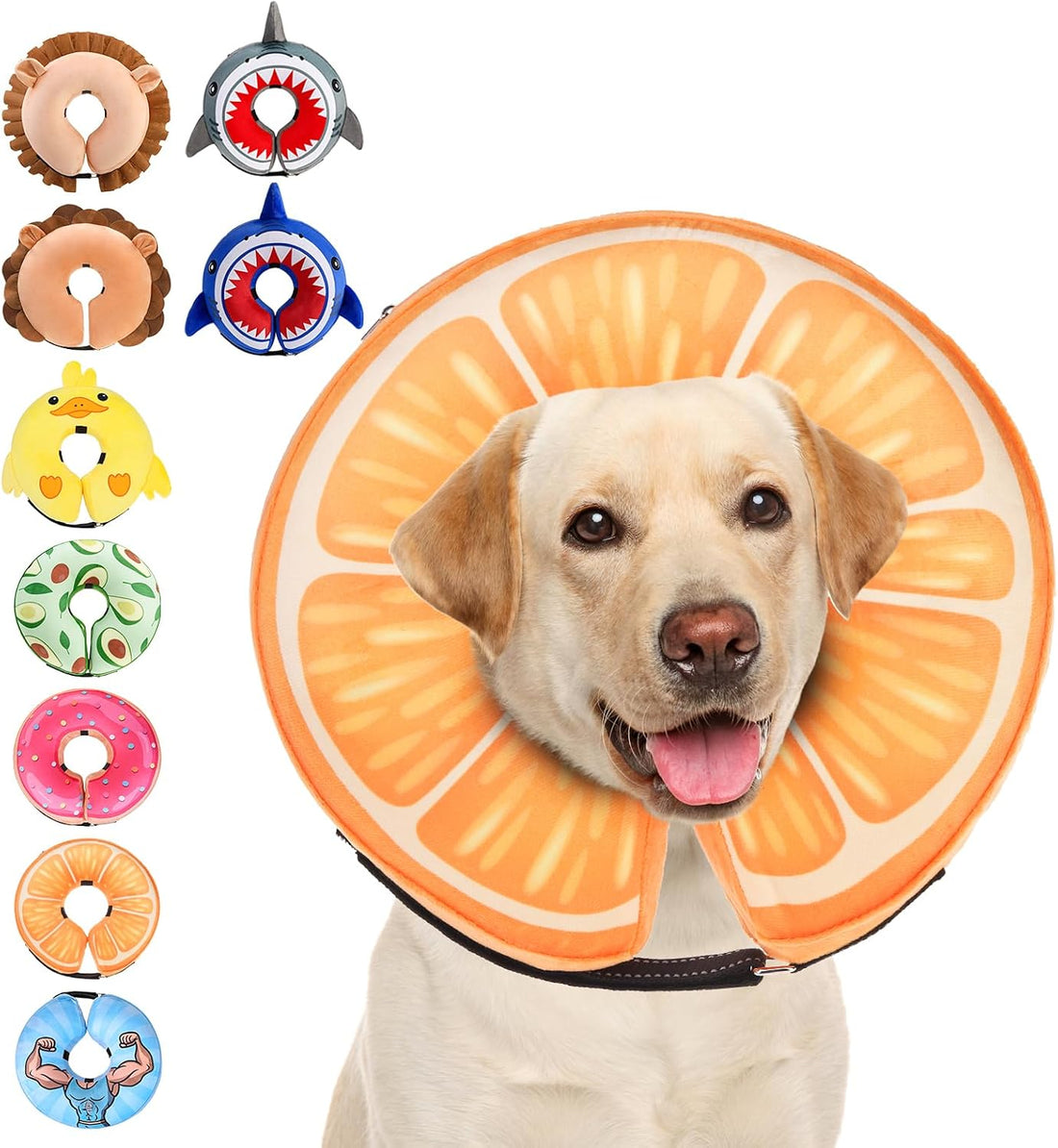 KOOLTAIL Inflatable Dog Cone Collar Alternative After Surgery, M+