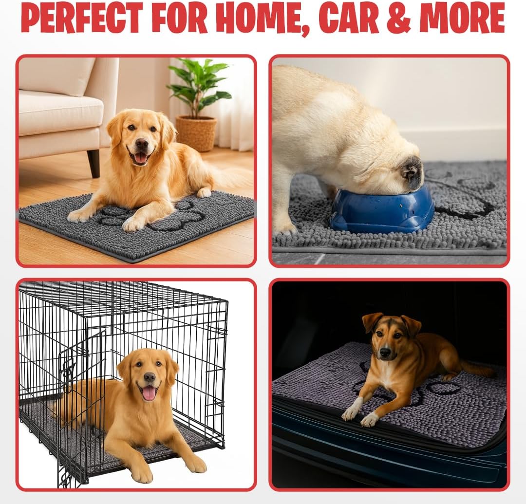 MUDGUARD MAT® Dog Door Mat with Paw Design for Muddy Paws