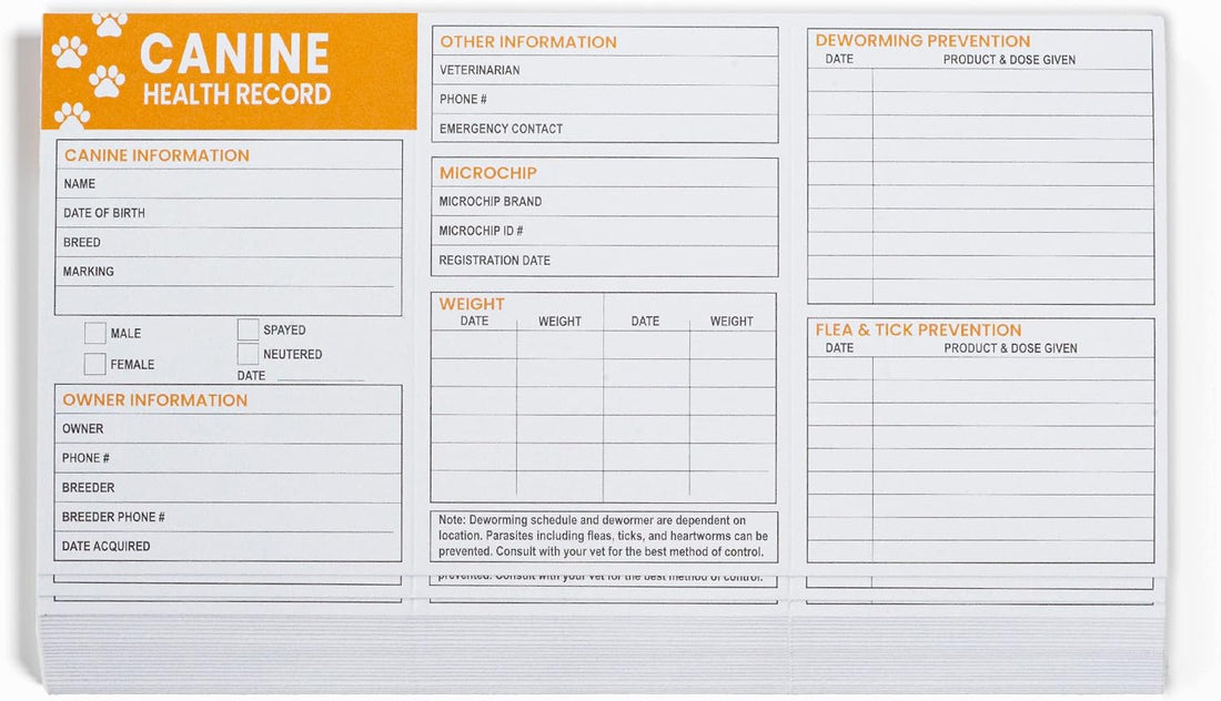 Good|Harbor Pet Supplies | Premium Canine Health Record 6x4 Inch