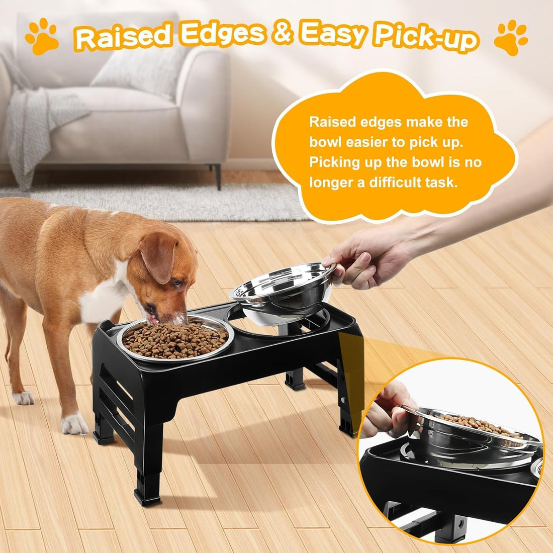 COMESOON Elevated Dog Bowls for Small Medium Dogs