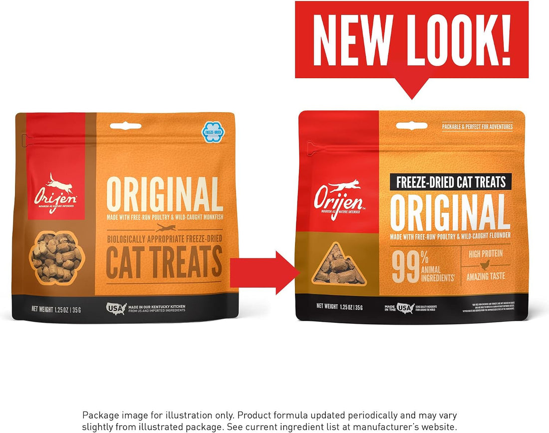 ORIJEN Freeze Dried Cat Treats Grain Free High Protein Raw Animal
