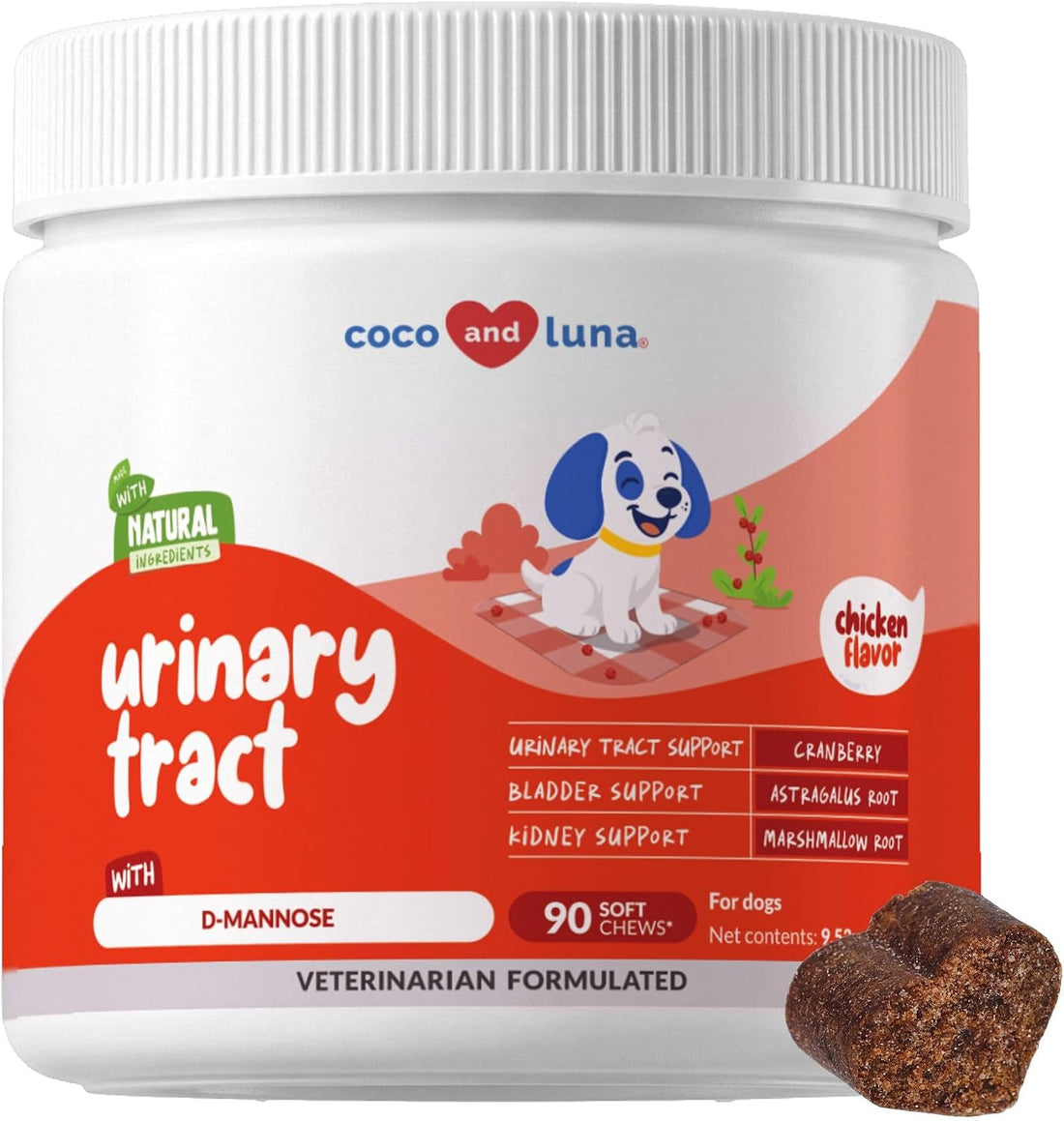 Cranberry Chews for Dogs UTI Treatment & Bladder Support