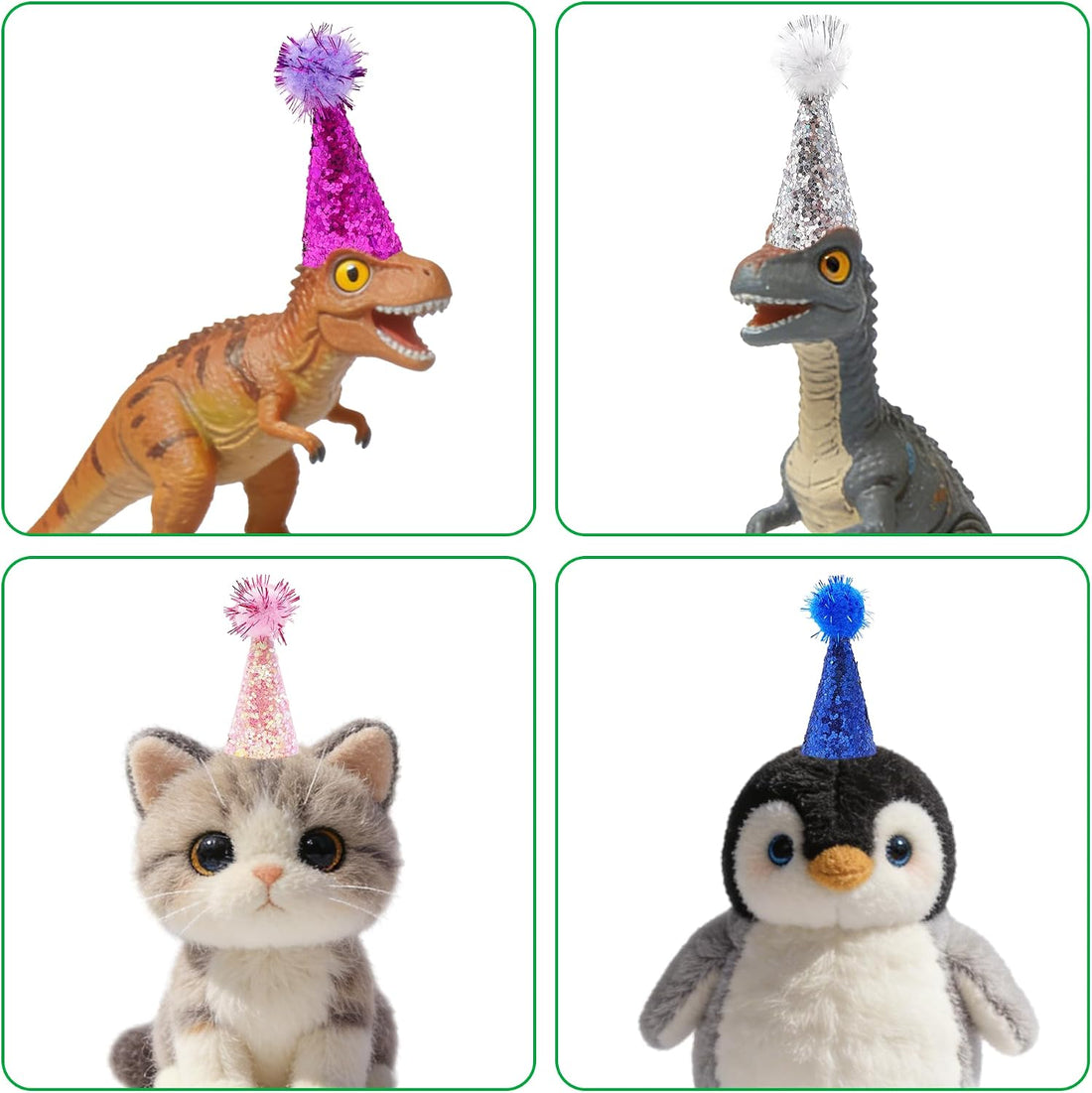 Mini Party Hats for Animal Figures 1" Tiny Fingers Hats for Little