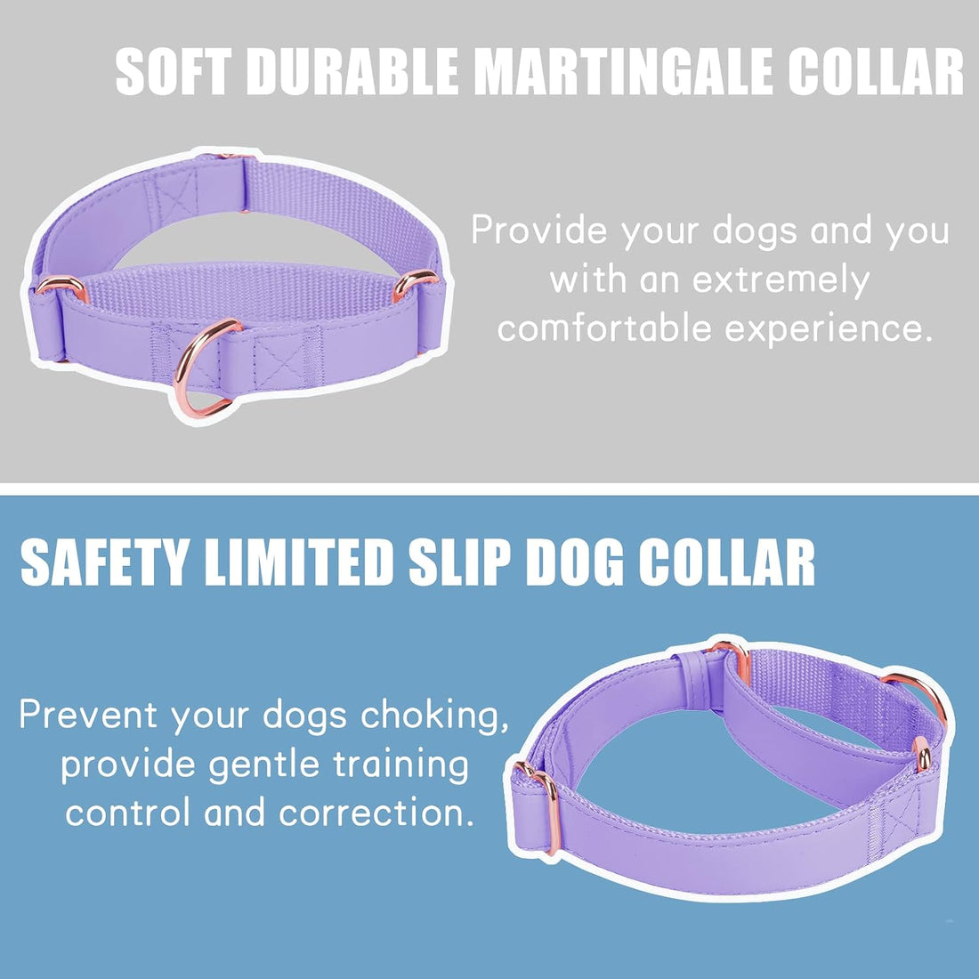 Soft Leather Martingale Dog Collar