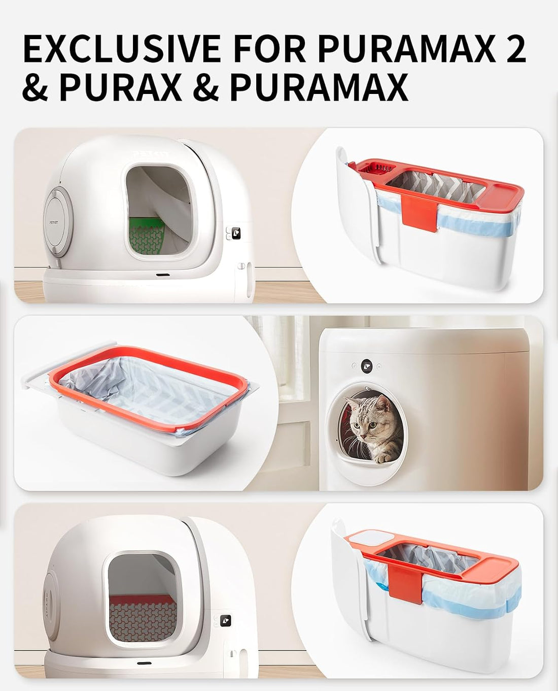 PETKIT PuraX PuraMax Replaced Waste Bags-5 Rolls