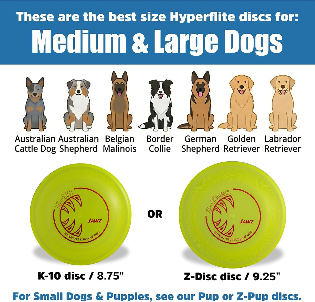 Hyperflite K-10 Jawz Puncture Resistant Dog Flying Disc, Medium-Large
