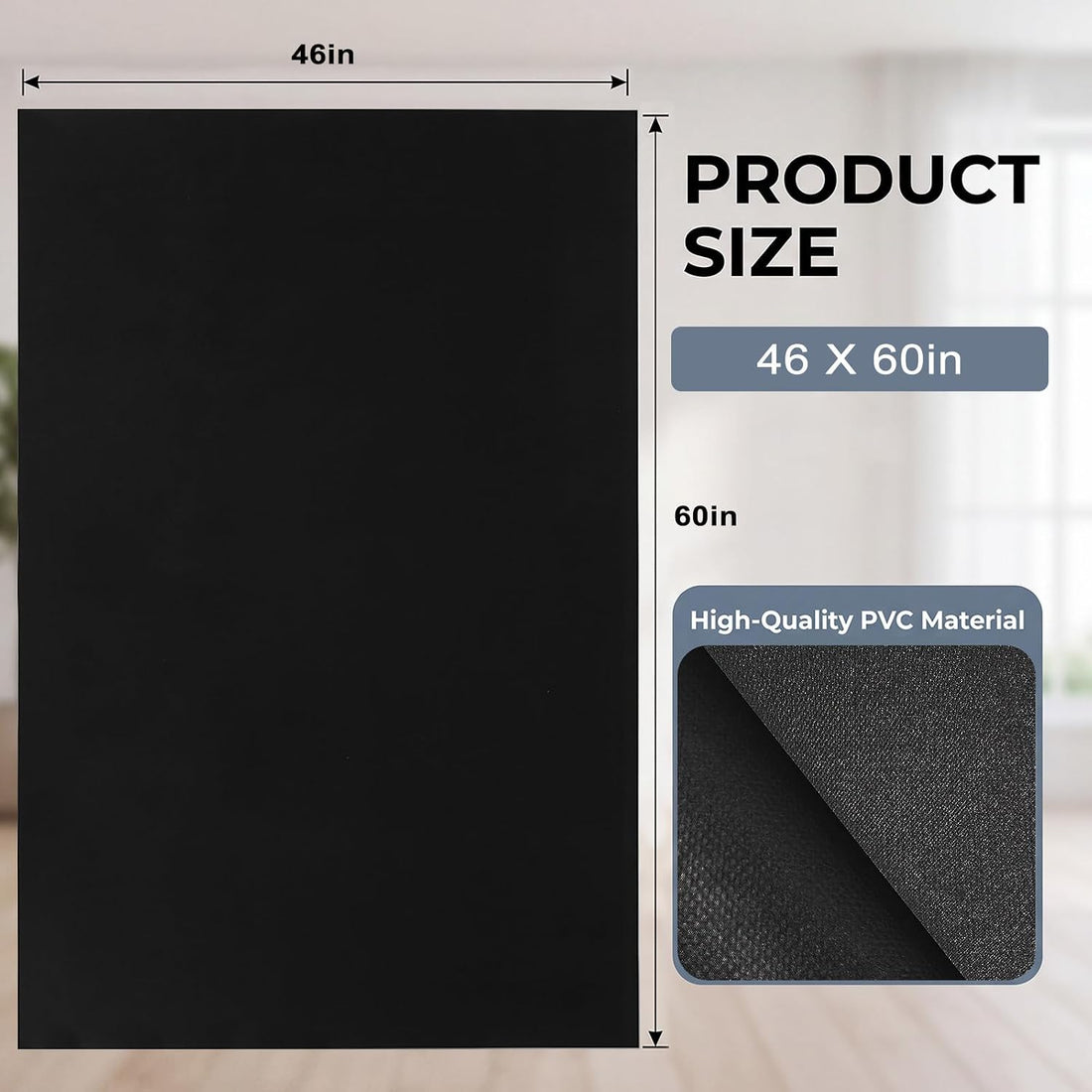 Dog Crate Floor Protector Mat Waterproof PVC Kennel Mat 46" x 60"