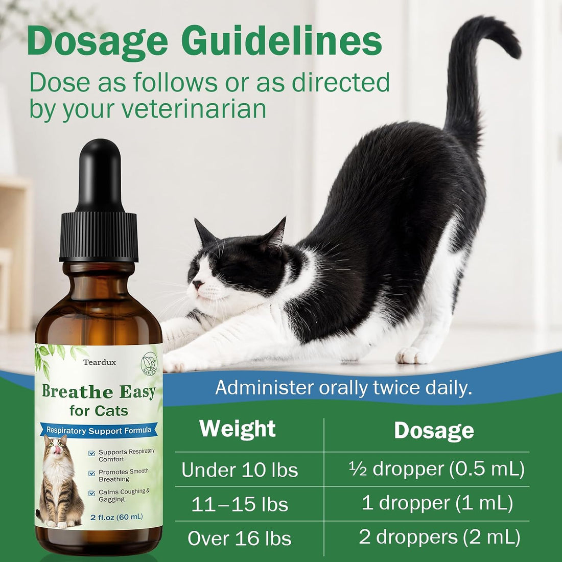 Cat Respiratory Support, Breathe Easy for Cats, Relieves Sneezing