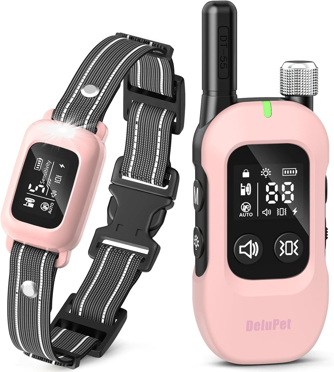 2-in-1 Dog Bark & Shock Collar with Remote, 4500FT Training Range