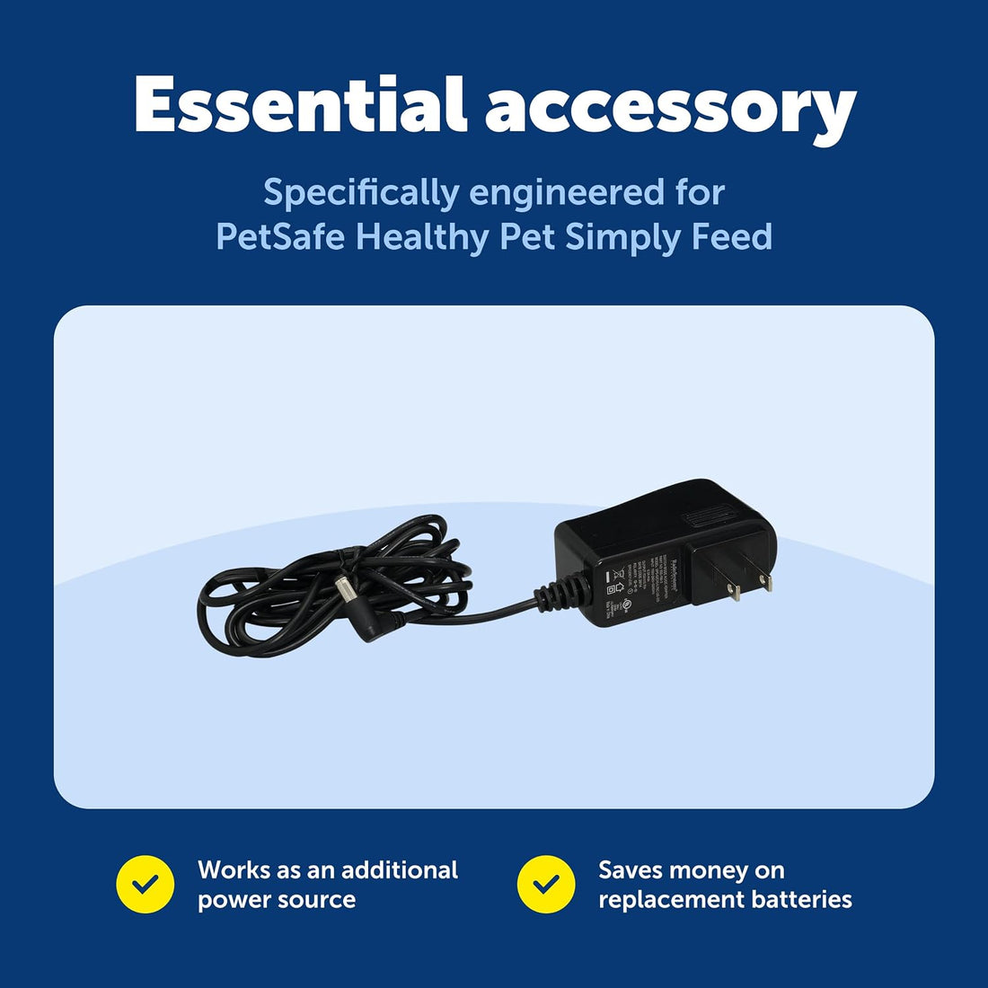 PetSafe Simply Feed Power Adapter for Automatic Dog and Cat Feeder