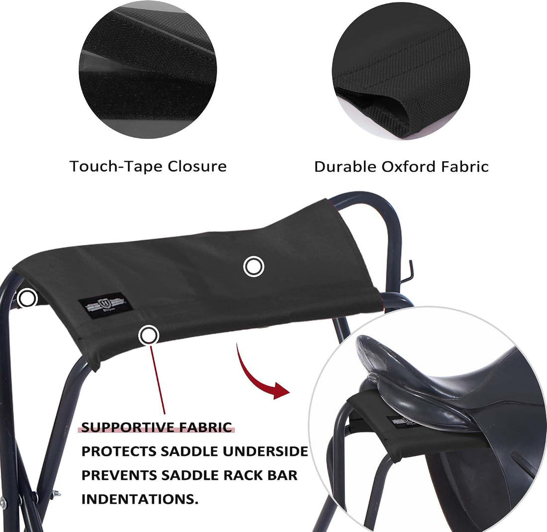 Harrison Howard Freestanding Horse Saddle Rack, w/Supportive Fabric