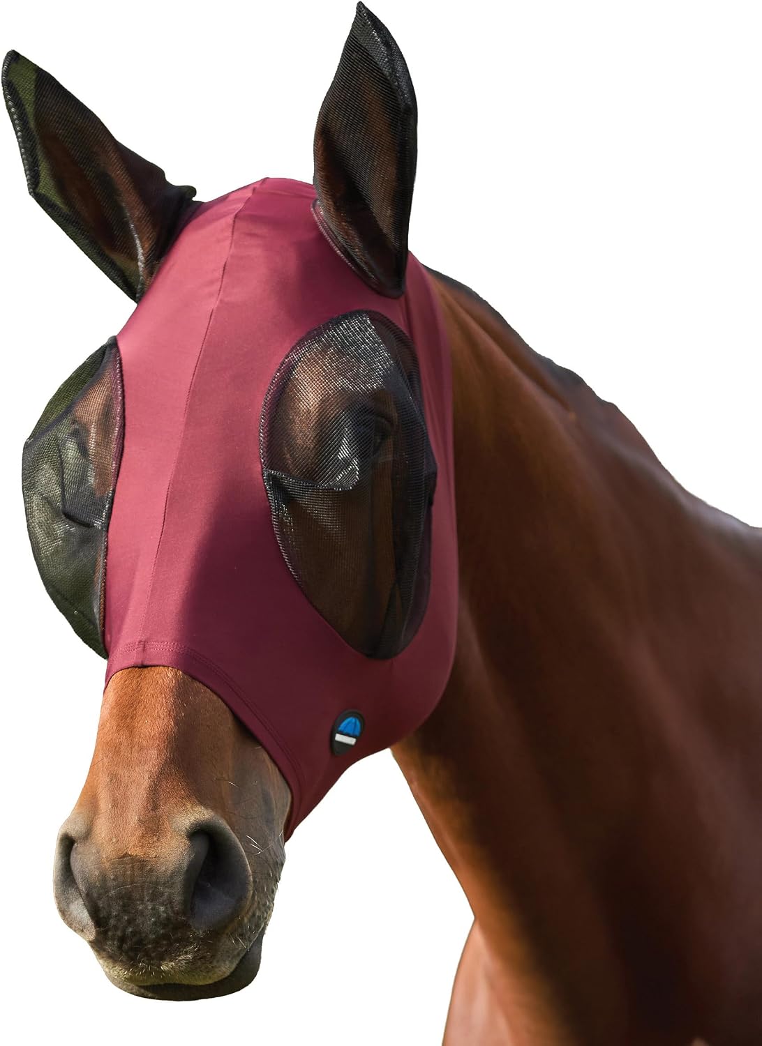 WeatherBeeta ComFiTec Stretch Fly Mask with Ears, Navy/Black, Large