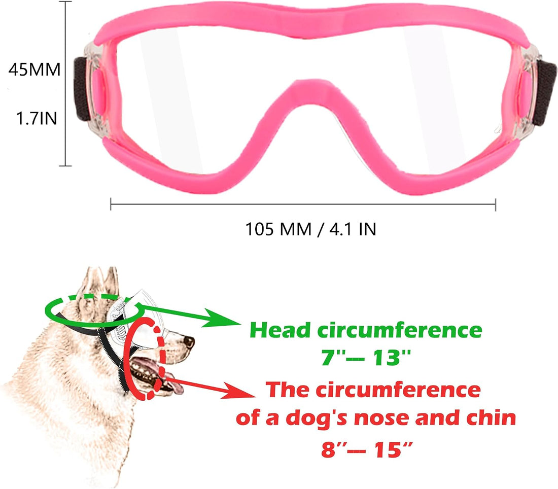 Small Dog Sunglasses with Adjustable Strap UV Protection