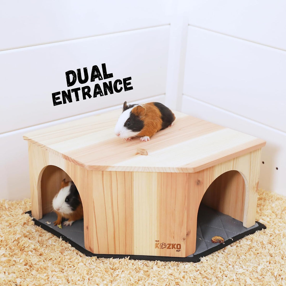 Wooden Guinea Pig Corner Hideout - Hidey for Chinchilla