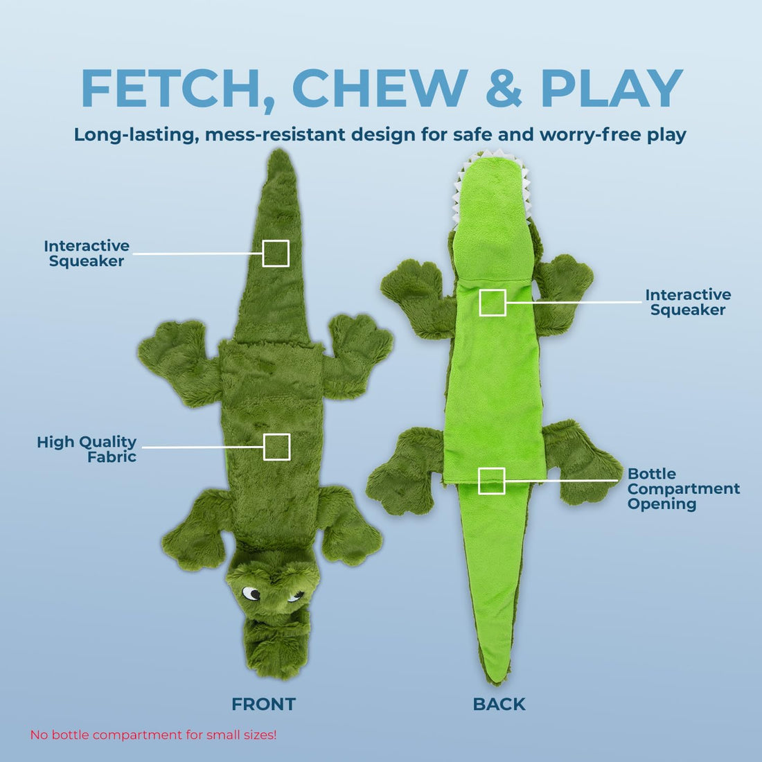 Best Pet Supplies 2-in-1 Stuffless Squeaky Dog Toy - 4 Figures