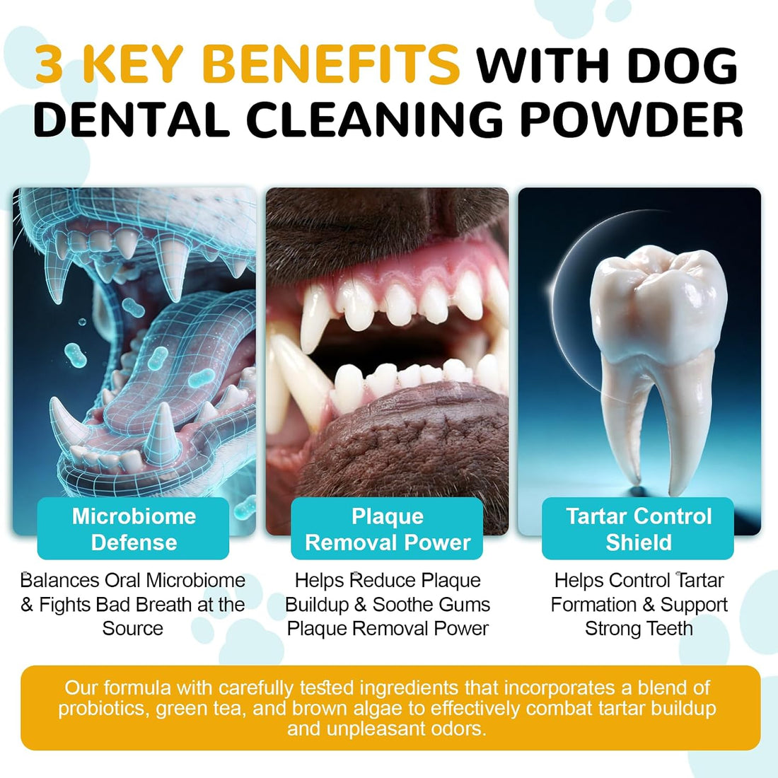 Dental Powder for Dogs, Dog Teeth Cleaning Powder