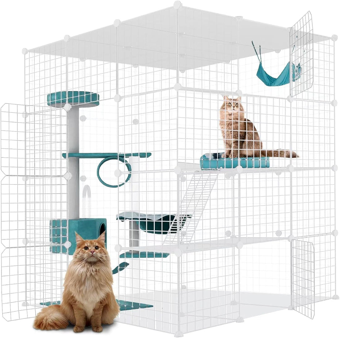 Large Cat Cage Enclosure Indoor DIY Cat Playpen Pet Home Small Animal