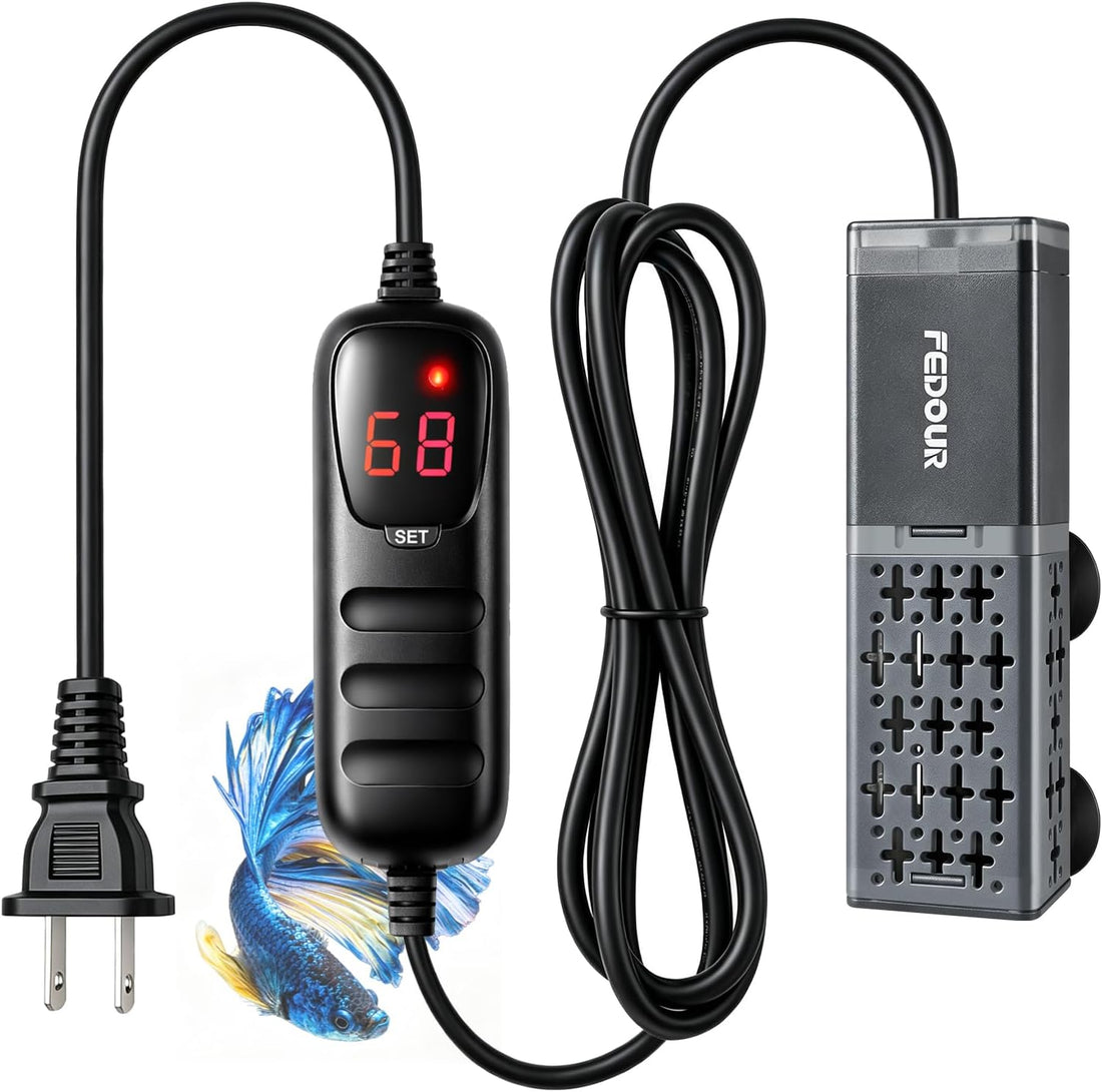 FEDOUR 25W/50W/100W/300W/500W Aquarium Heater for 1-130 Gallon Tanks