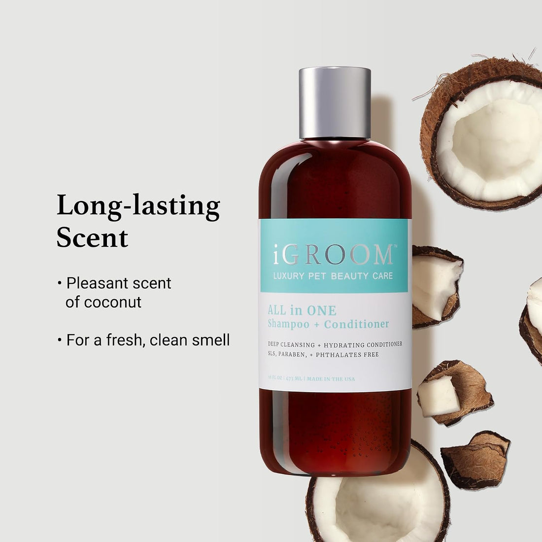 iGroom All-in-One Dog Shampoo + Conditioner, Luxury Pet Beauty Care