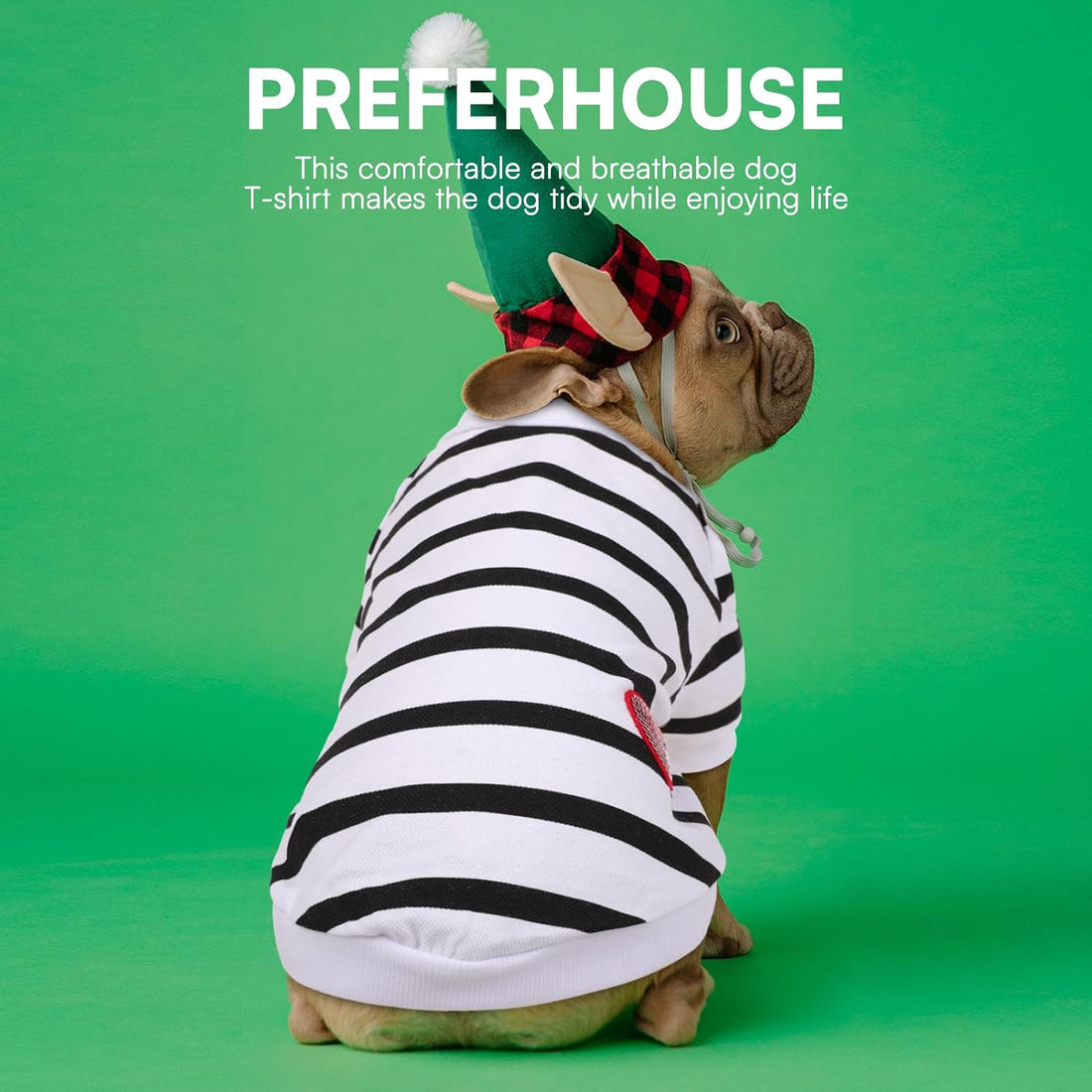 Dog Shirts for Medium Dogs, Striped T-Shirt Dog Tank Top