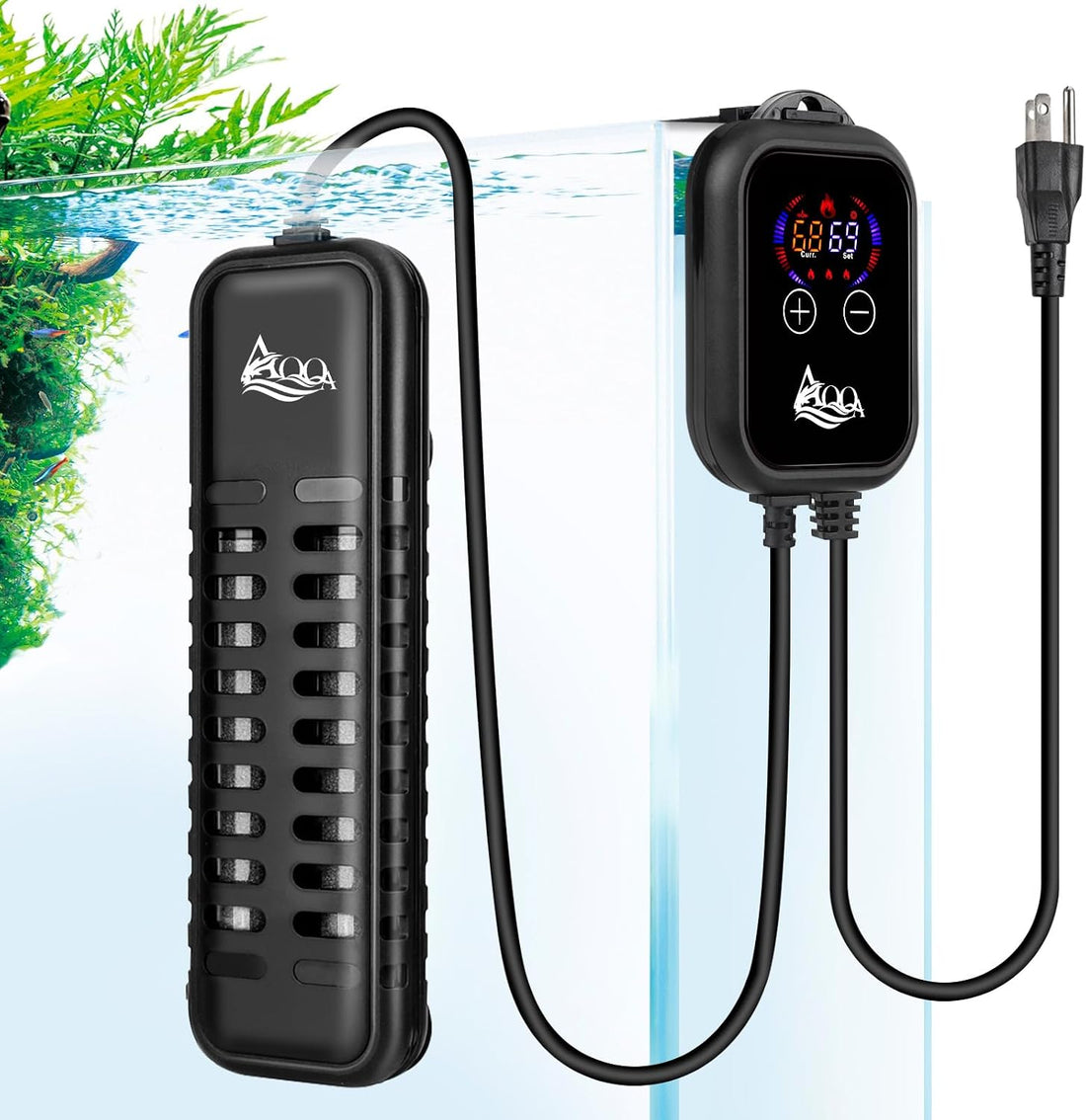 AQQA 1200W Submersible Aquarium Heater for Fish Tank 150-300 Gallon