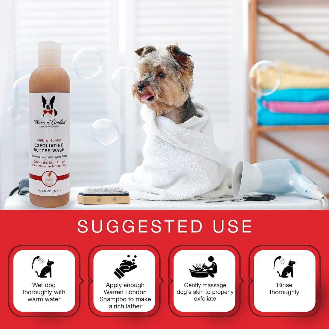 Warren London 8oz Butter Combo - Premium Dog Shampoo & Conditioner