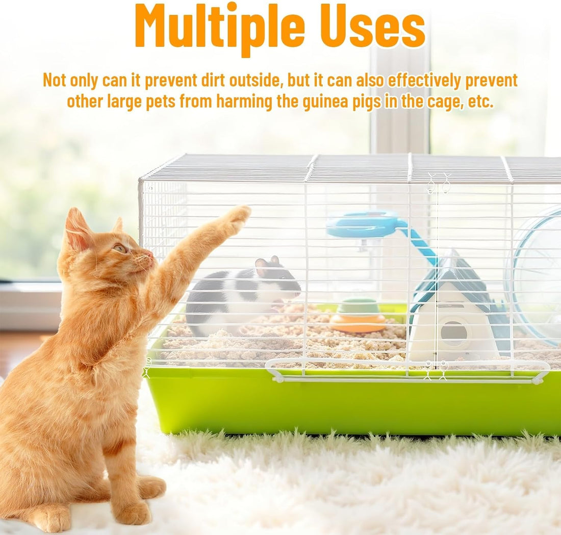 PETKNOWS 12 Pack 11.8 x 7.9 inch Clear Cage Edge Liner Protection