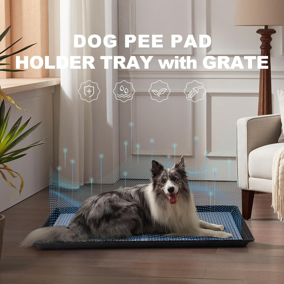 HQ4US Dog Pee Pad Holder Tray with Grate