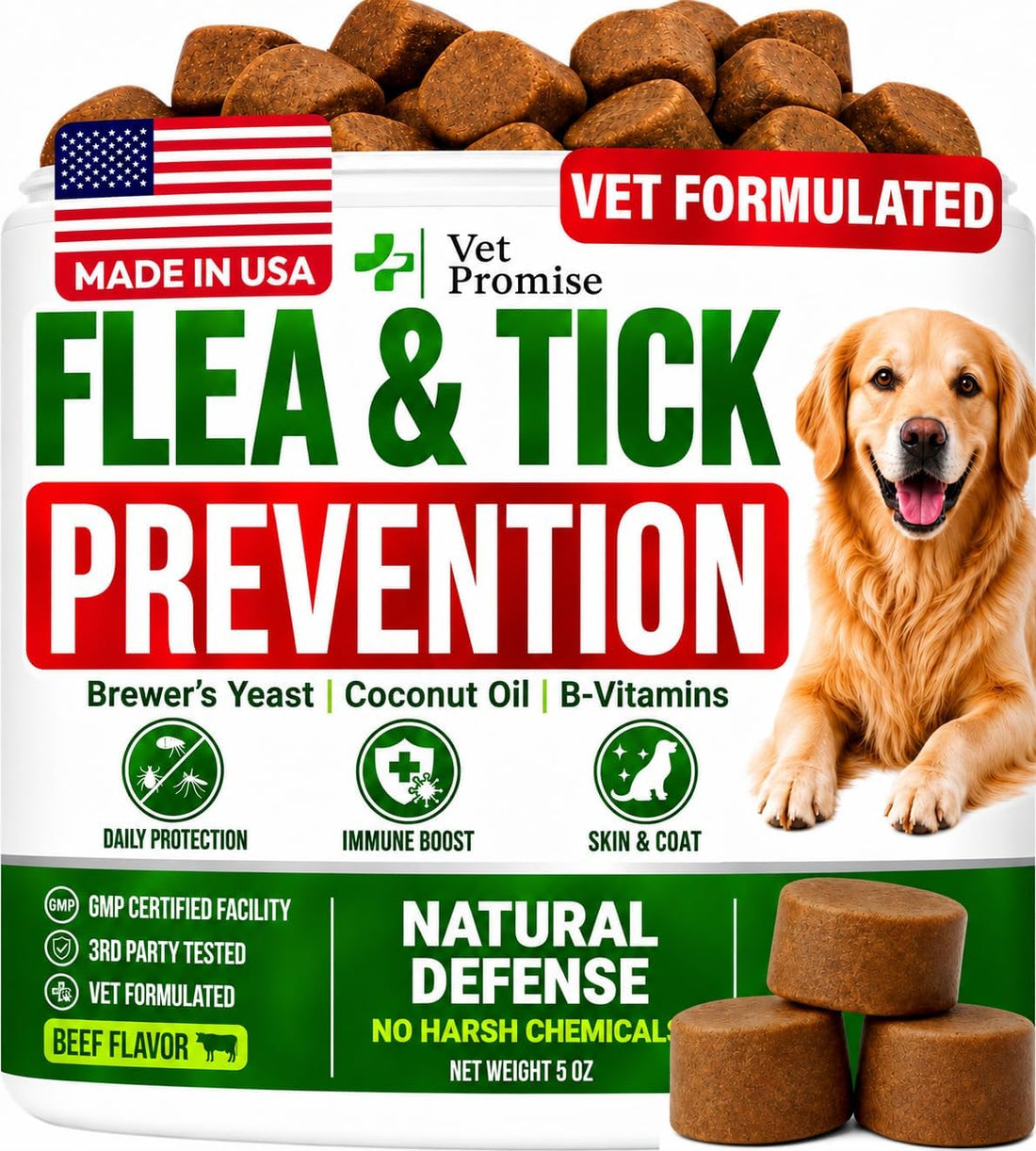 Flea and Tick Prevention for Dogs Chewables