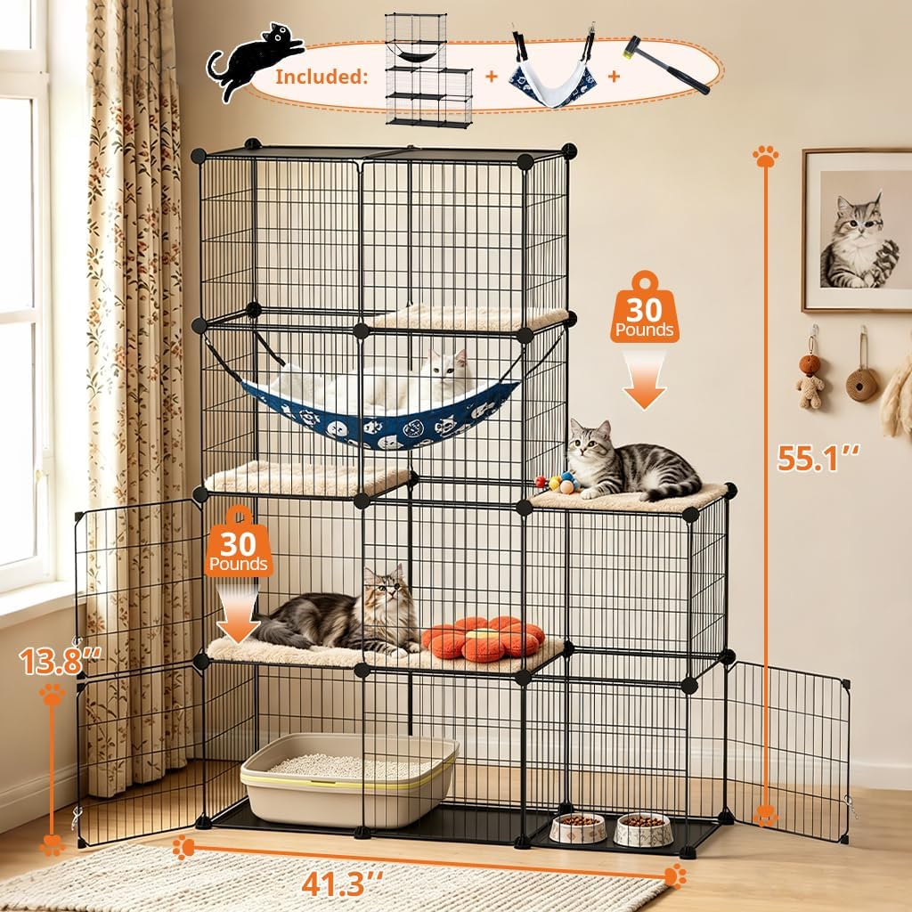 COMHOMA Cat Cage DIY Cat Enclosures Catio for Kitten