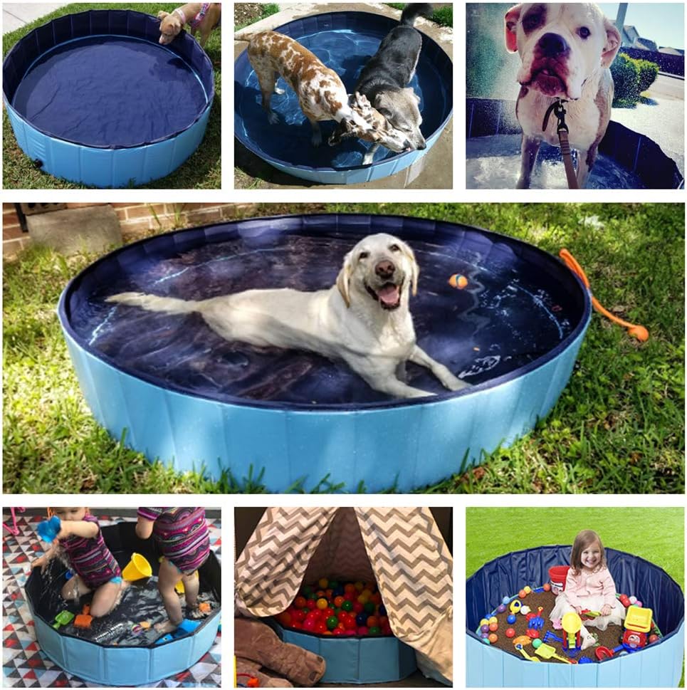 Jasonwell Foldable Dog Pet Bath Pool Collapsible Dog Pet Pool Bathing