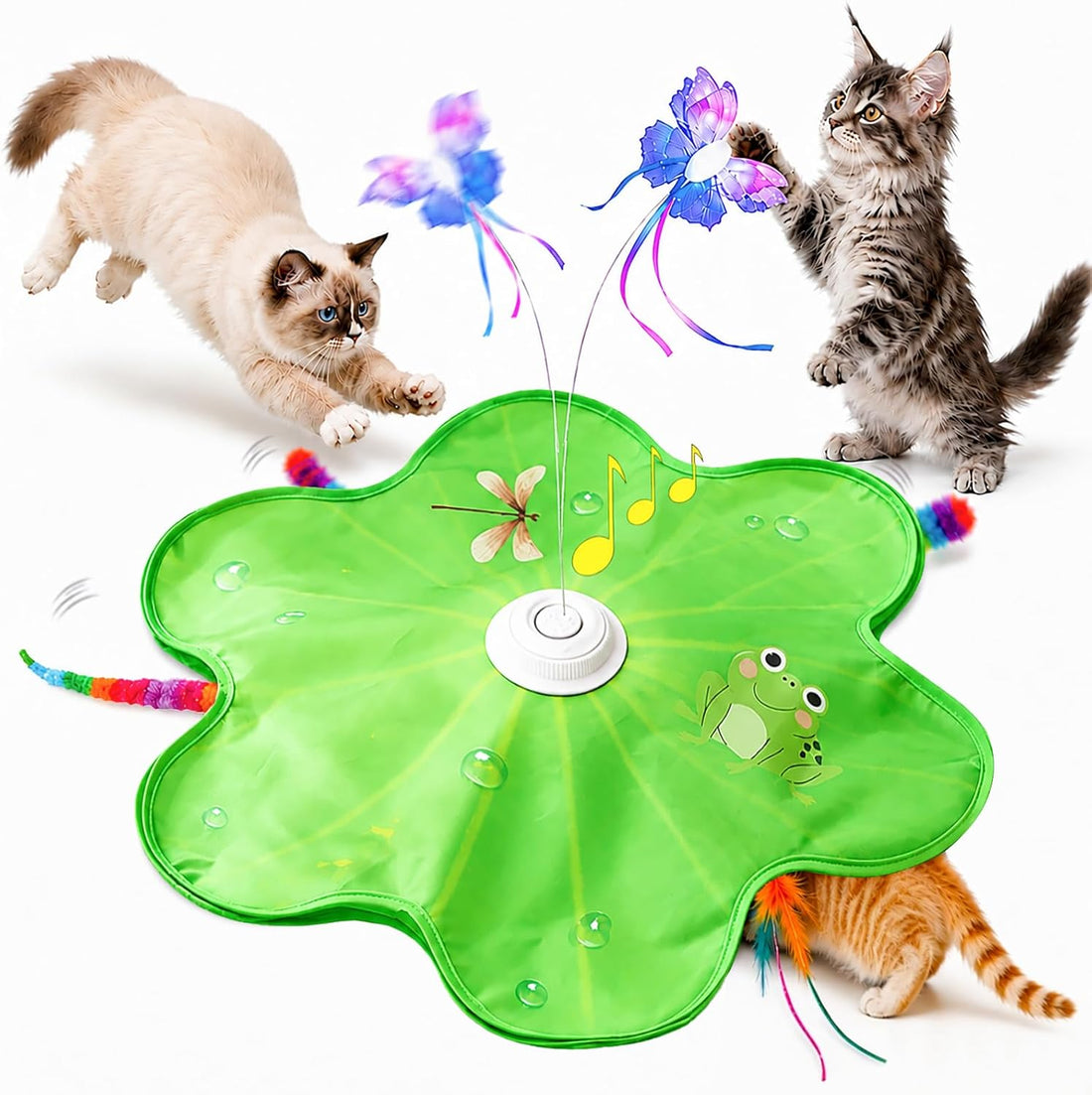 Interactive Cat Toys, Rechargeable with Auto Play and Bird Chirps