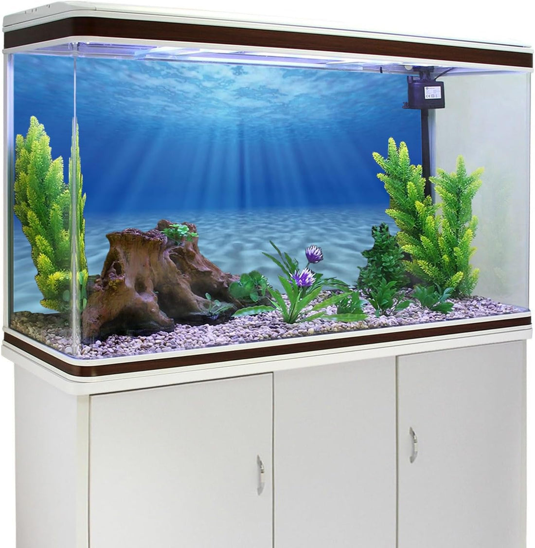 AWERT Undersea Aquarium Backdrop Sunshine Fish Tank Background 24x12