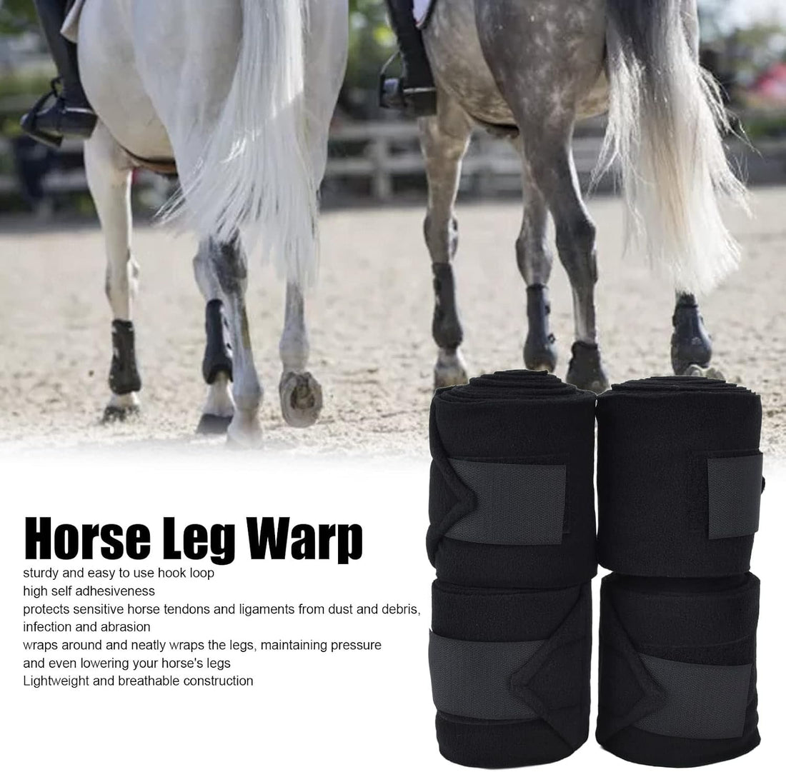 4Pcs Horse Leg Warp, Polyester Self Adhesive Breathable Wear