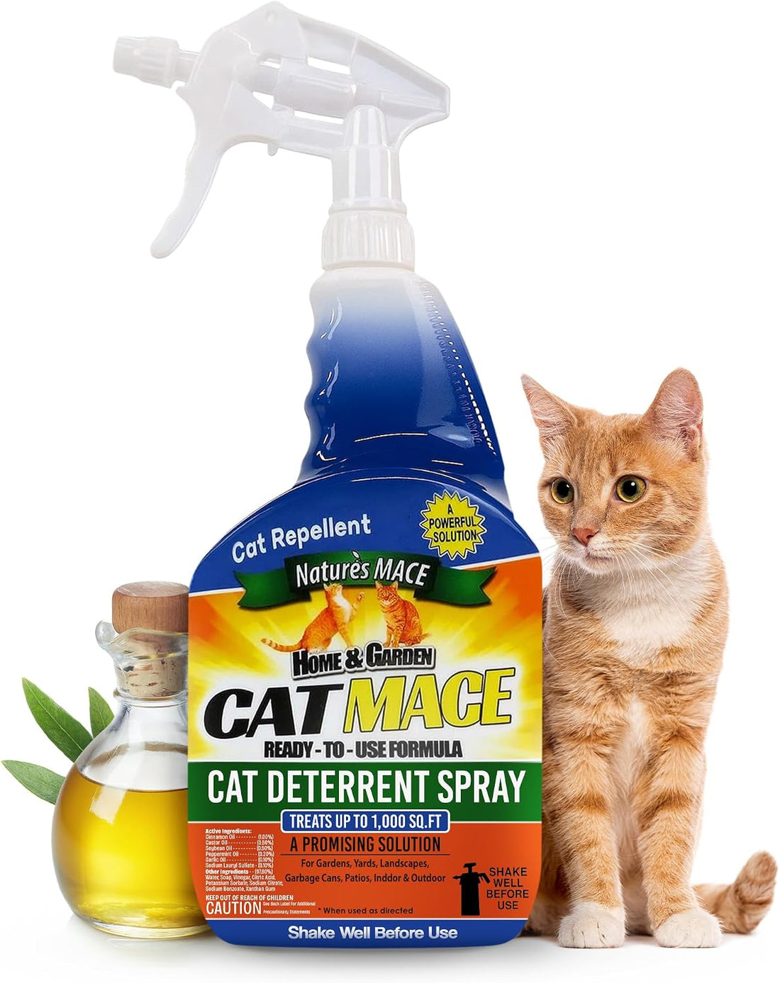 Nature's Mace Cat Repellent - 40 oz Ready-to-Use Deterrent Spray