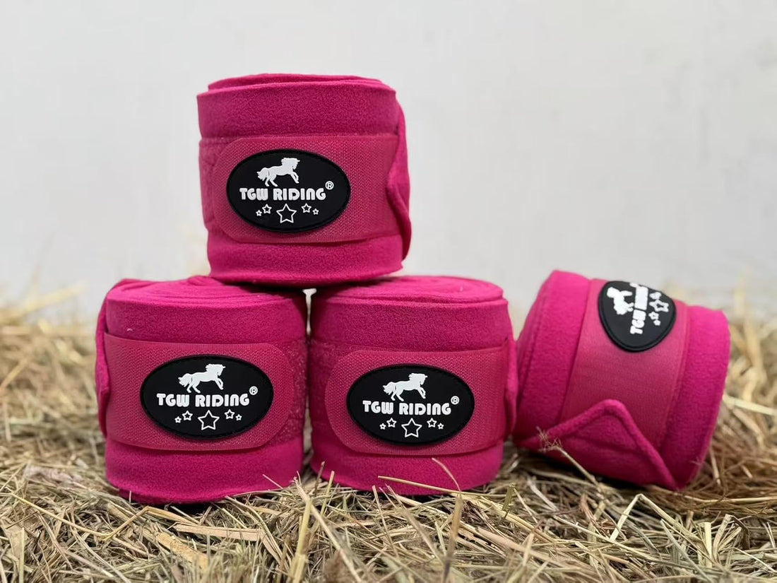 Horse Polo Leg Wraps, Horse Leg Wraps, Horse Fleece Bandages,4-Pack