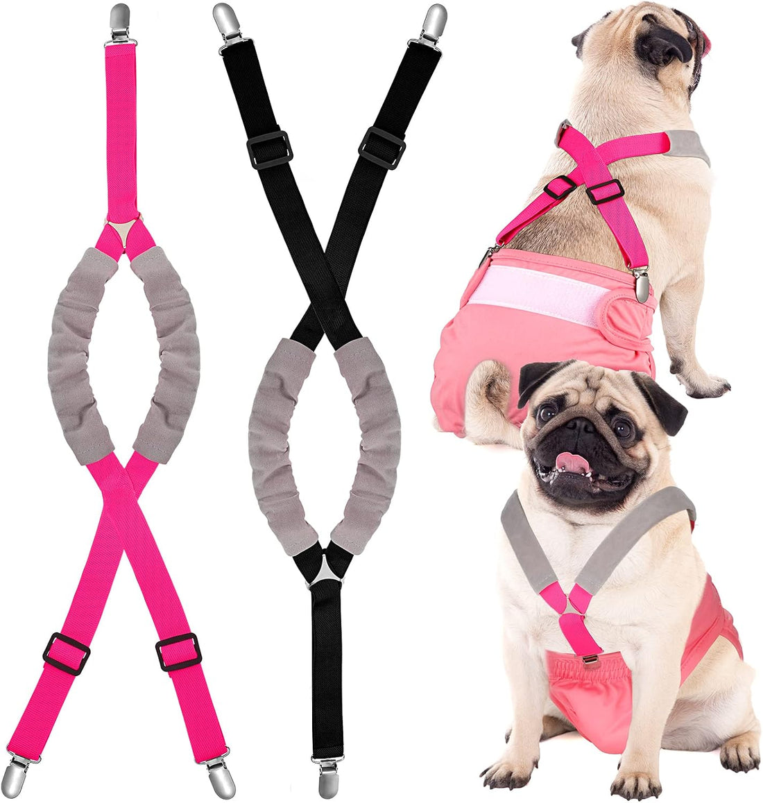 Saintrygo 2 Dog Suspenders Diaper Soft Adjustable
