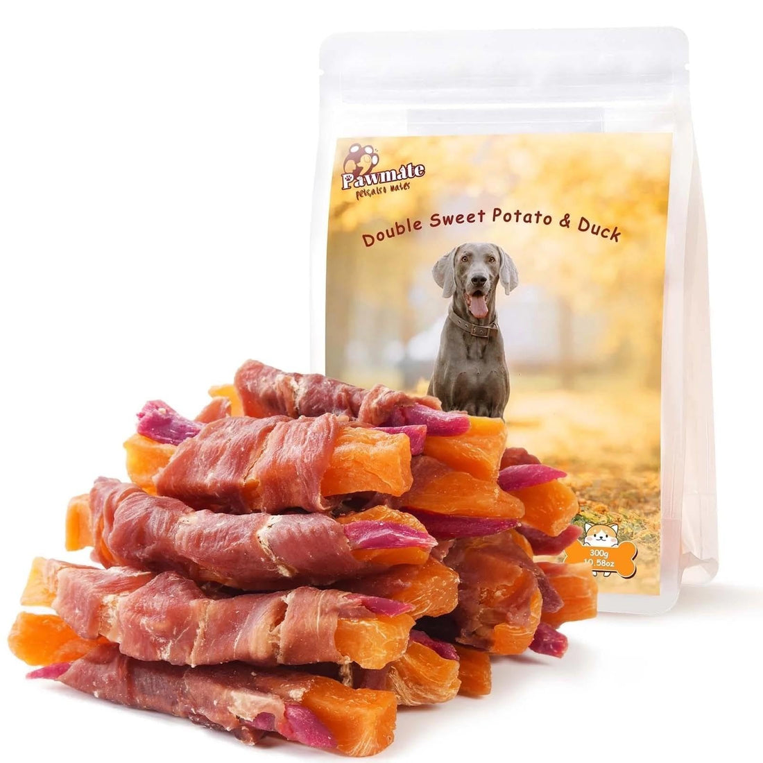 Pawmate Duck Double Purple Sweet Potato Wraps Dog Treats