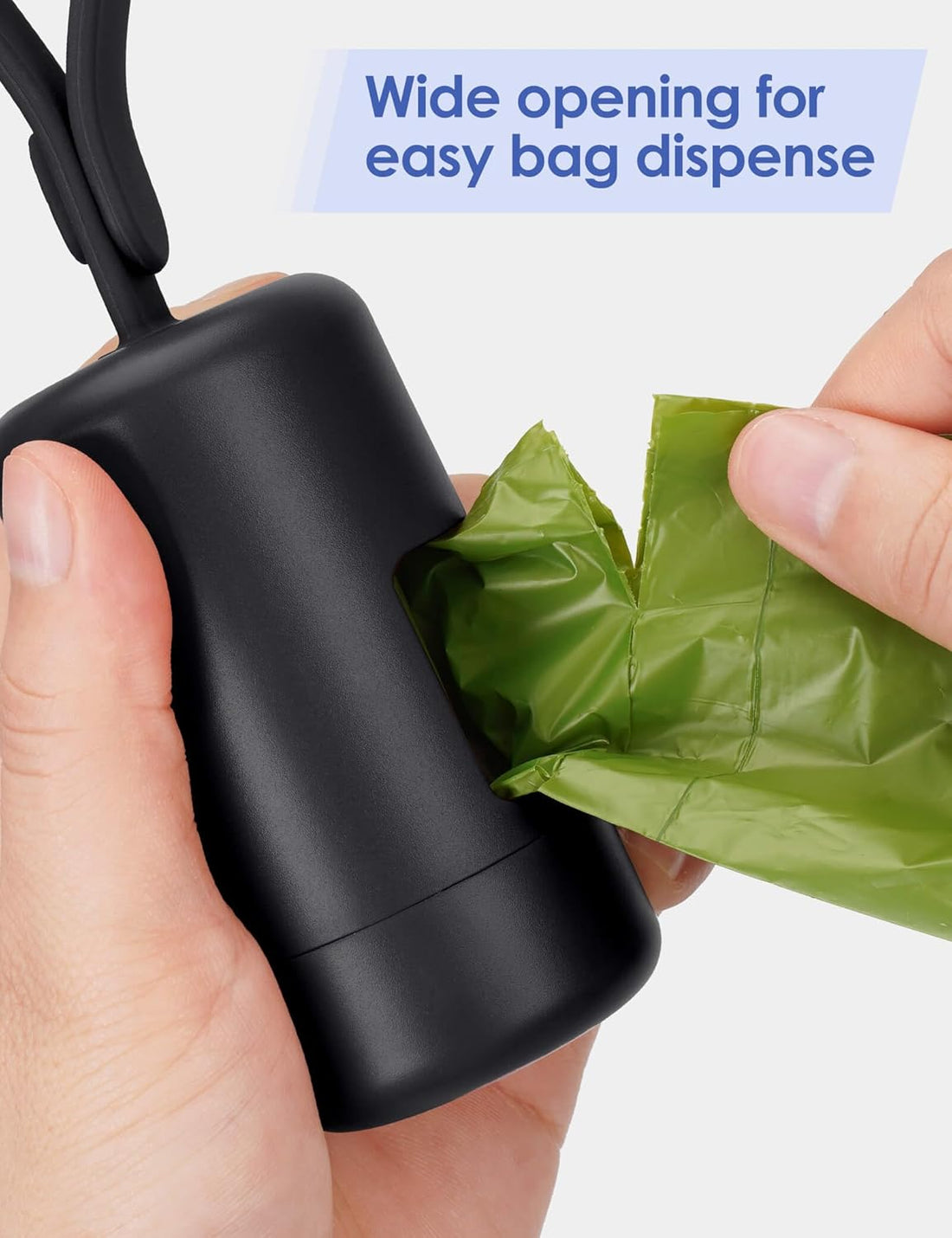 Gobeigo Dog Poop Bag Holder【Convenient Hook for Used Bags】【Silicone