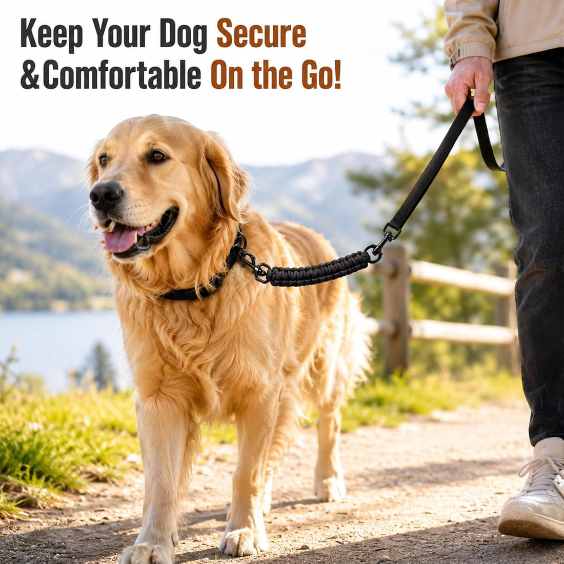 Amabro Handmade Dog Collar Safety Clip Heavy Duty Double Ended 8.66"