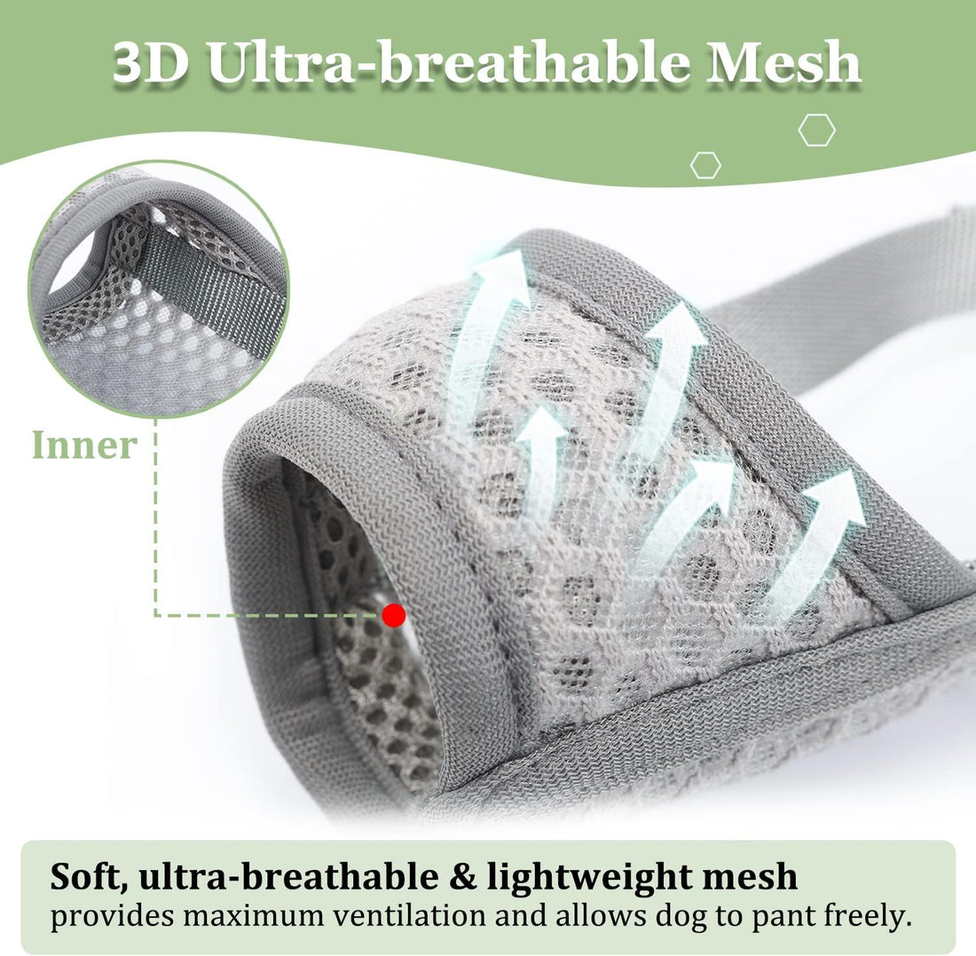 Mayerzon Dog Muzzle, Puppy Soft Mesh Muzzles for Grooming Biting