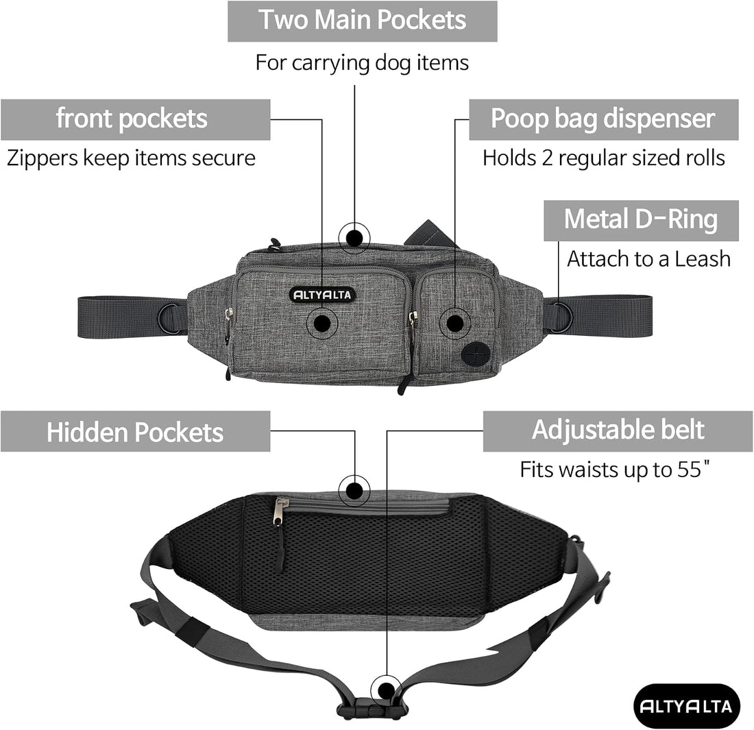 EZ Dog Walking Fanny Pack, Dog Training Treat Pouch