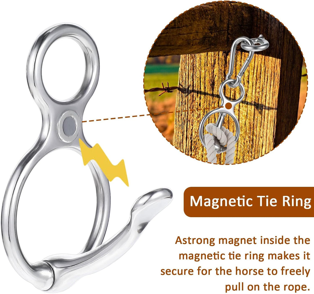 MAQUITA Horse Tie Ring, Safe Tie Horse Supplies, Humane Way Tie Ring