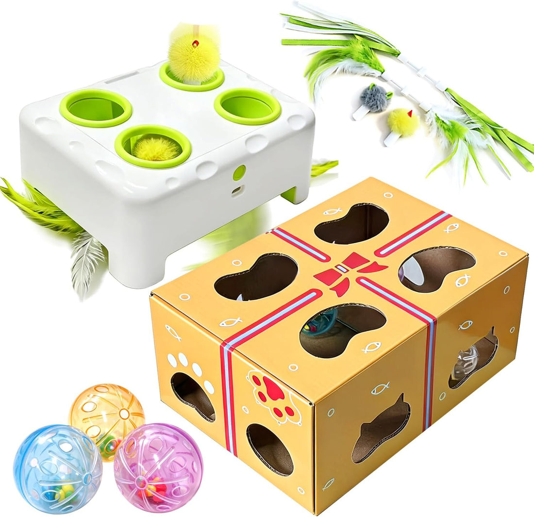 Cat Interactive Automatic Toys, Magic House Whack-a-Mole Toy