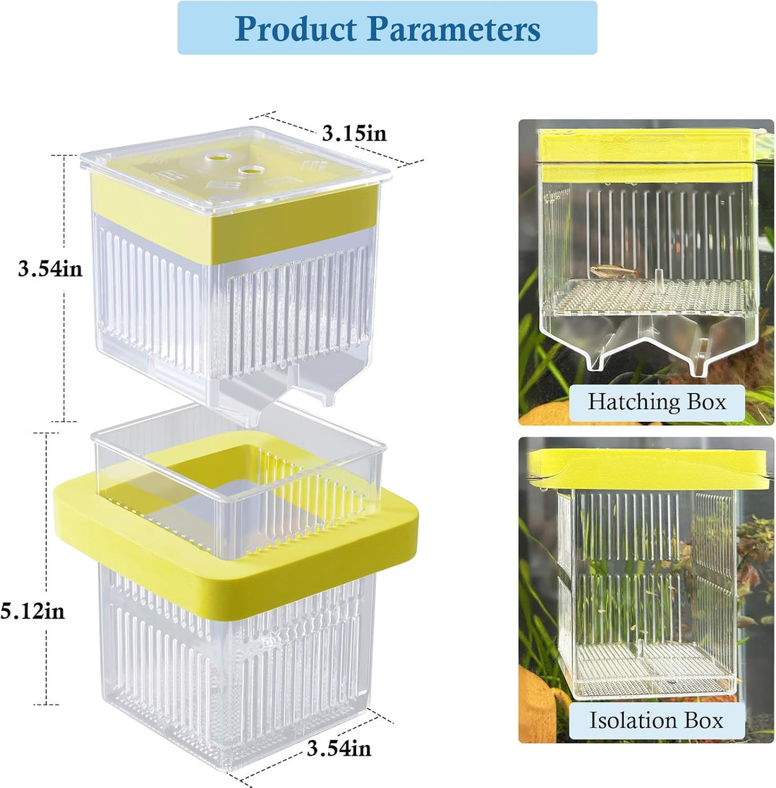 Floating Aquarium Breeding Box with Hatchery Box and Isolation Box