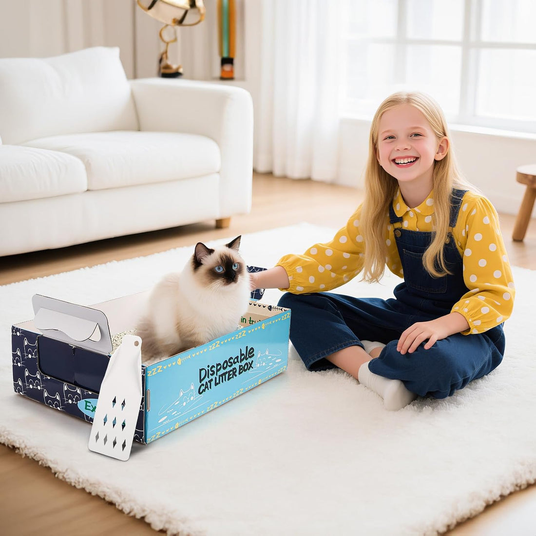 Hiceeden 8 Pcs Disposable Litter Box for Cats