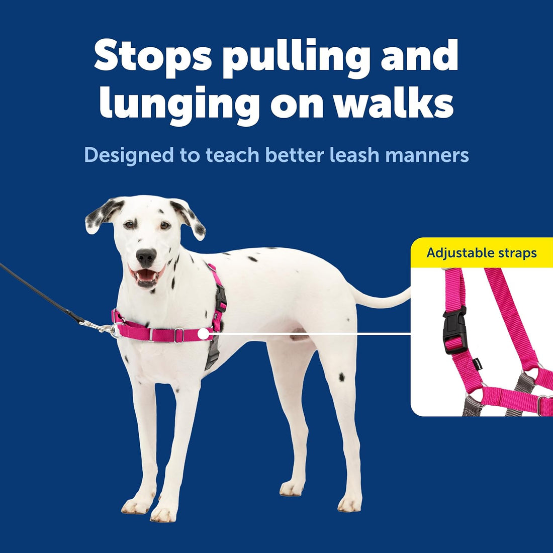 PetSafe Easy Walk Harness, No Pull Dog Harness, Raspberry