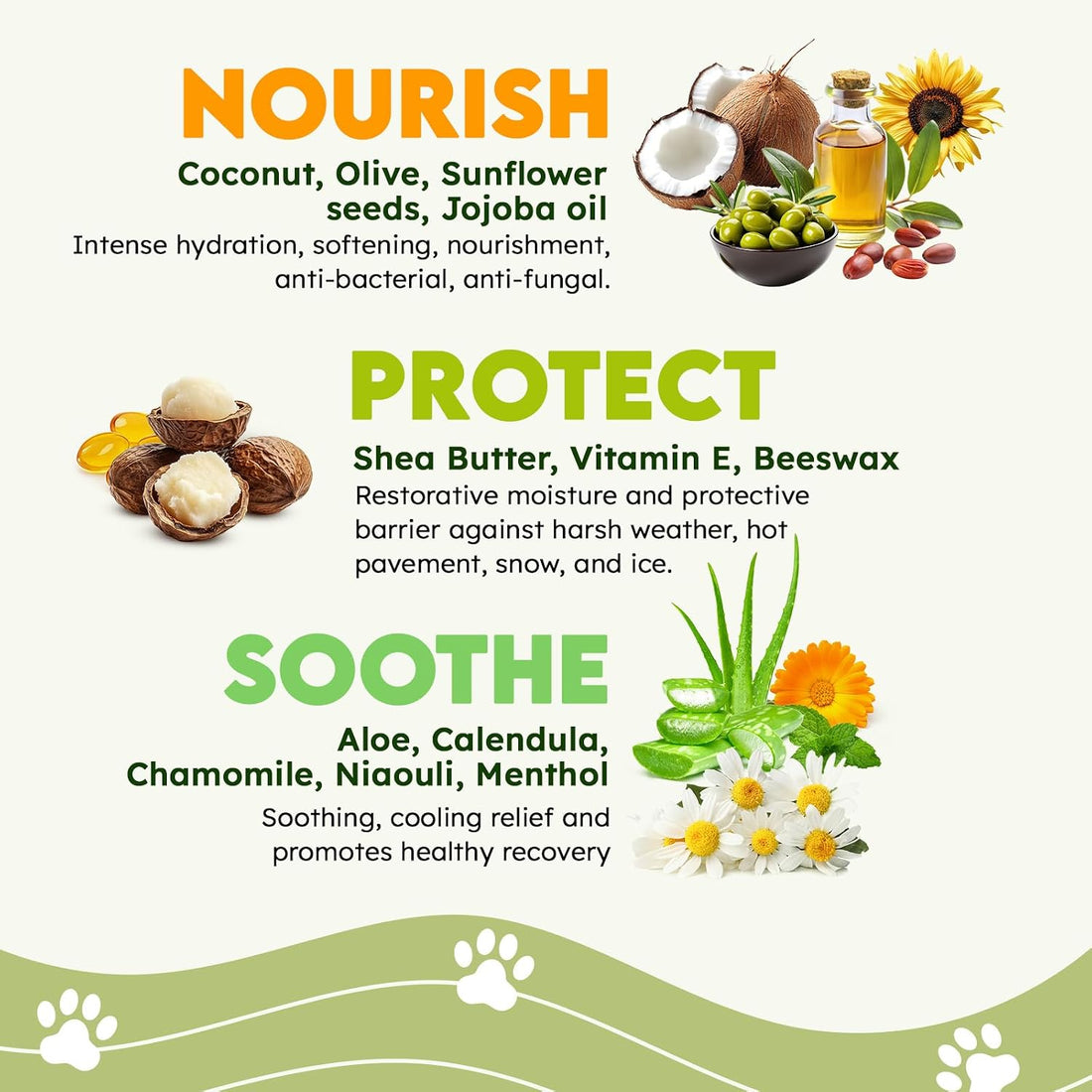 OKKÖBI Dog Paw Balm - Coconut, Shea Butter