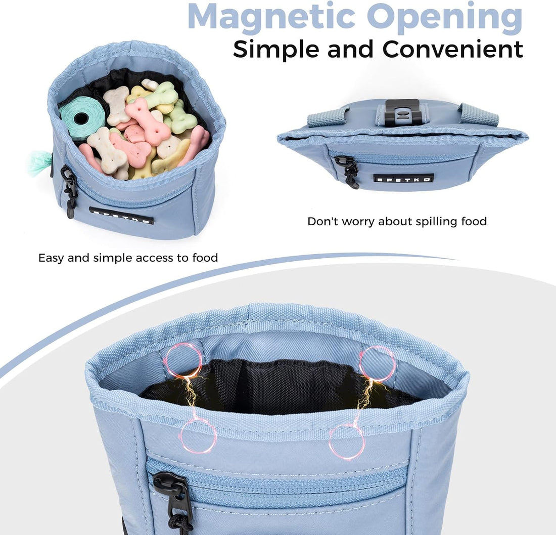Dog Treat Pouch, Powerful Magnet Closure Device Dog Training Treat