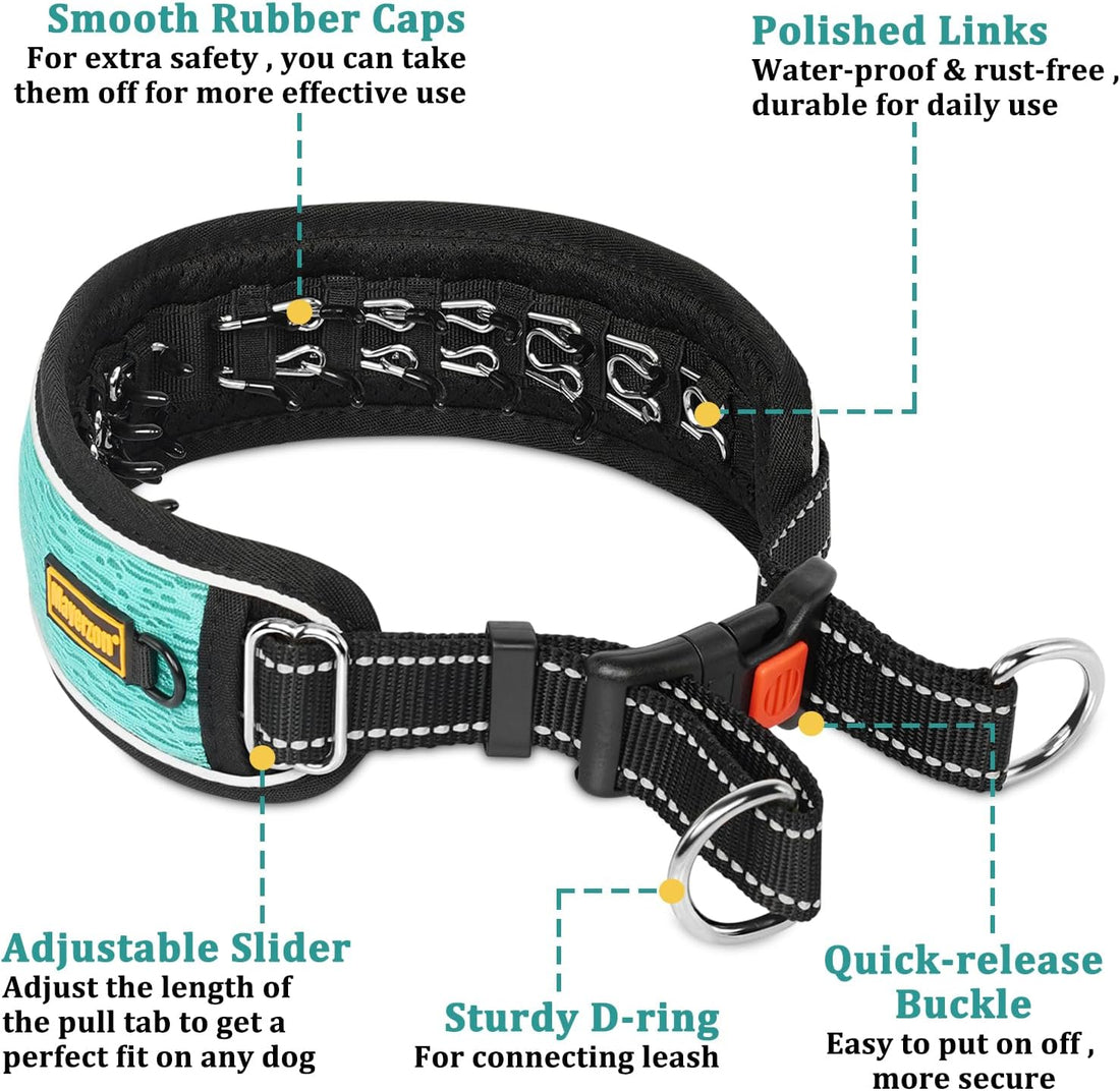 Mayerzon No Pull Collar for Large Medium Dogs Walking that Pull, Cyan